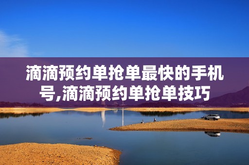 滴滴预约单抢单最快的手机号,滴滴预约单抢单技巧
